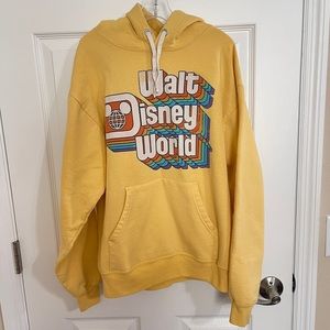Vintage Style Walt Disney World Yellow Hoodie size Small